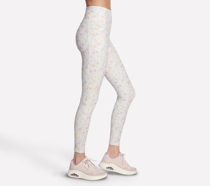 Skechers GO WALK Rib Floral Full Length High-Waisted Legging