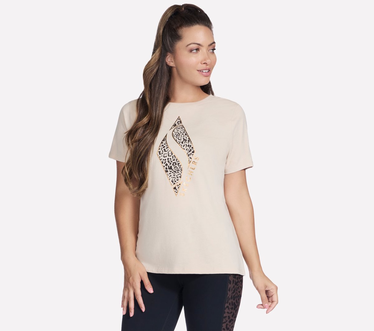 Skechers Diamond Cheetah Short Sleeve Tee