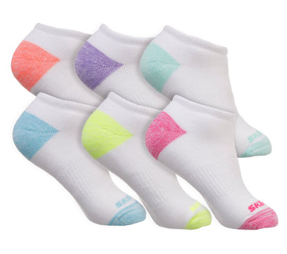 Skechers 6 Pack Low Cut Walking Socks