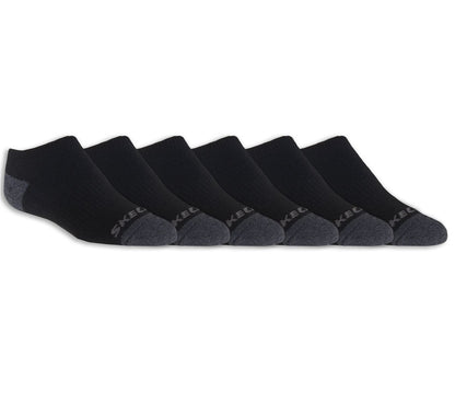 Skechers 6 Pack Boys' No Show Socks