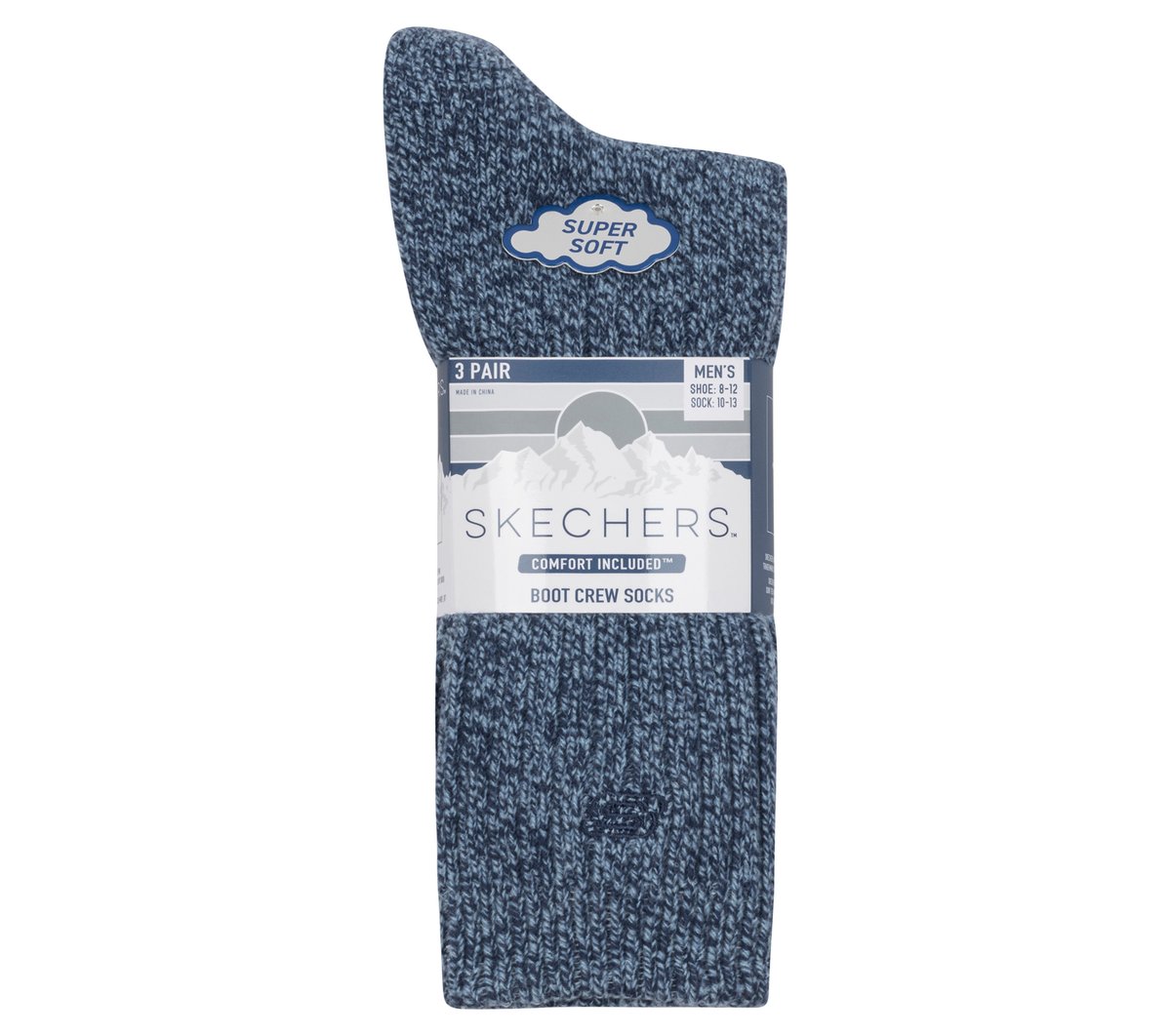 Skechers Super Soft Boot Crew Socks - 3 Pack