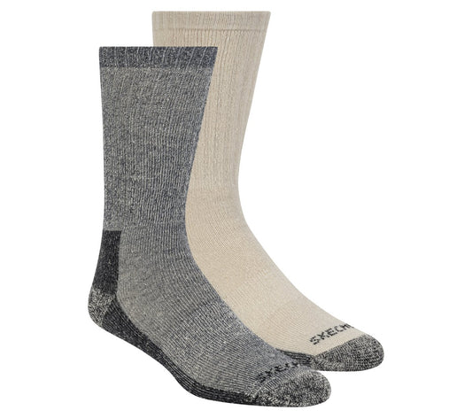 Skechers 2 Pack Men's Crew Wool Socks
